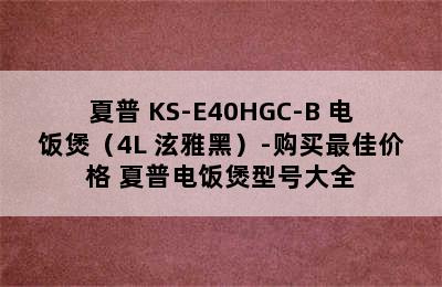 夏普 KS-E40HGC-B 电饭煲（4L 泫雅黑）-购买最佳价格 夏普电饭煲型号大全